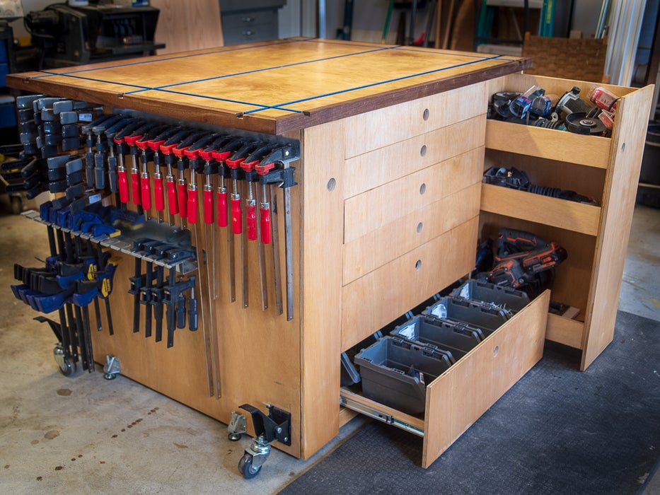 Workbench with a T-Track