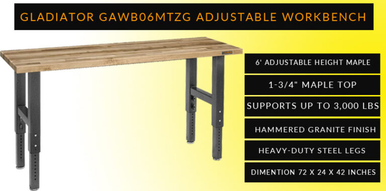 Gladiator GAWB06MTZG Adjustable Workbench Review For All Purpose