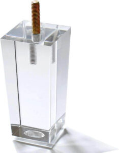 AORYVIC 4-inch Pyramid Acrylic Glass Bookcase Feet